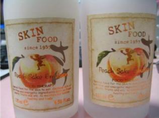 skinfood思亲肤蜜桃清酒乳液真假对比辨别